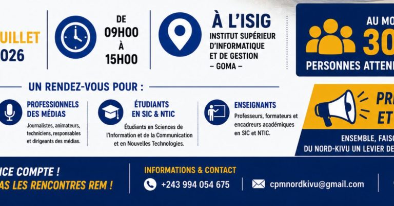 LES RENCONTRES DE L’ÉCOSYSTÈME MÉDIATIQUE (REM) LANCENT LEUR PREMIÈRE ÉDITION À GOMA