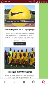 Goma : Le Football Club Nyiragongo tient son site internet.