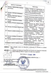 Nord-Kivu: le ministère des sports et loisirs confié à une dame