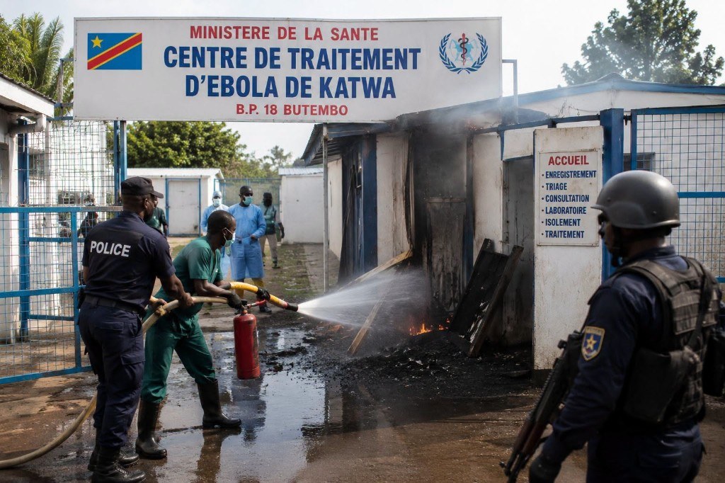 Butembo : un incendie déclenché au Centre de traitement d’Ebola de Katwa est maîtrisé à temps