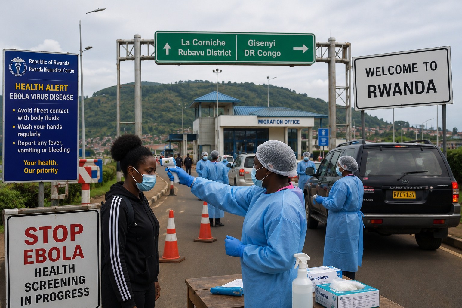 Ebola : le Rwanda renforce les contrôles sanitaires à sa frontière avec la RDC