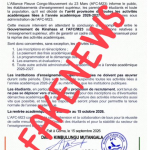 Document tamponné FAKENEWS par Lawrence Kanyuka, porte-parole de l’AFC/M23