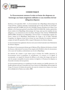 Crash de Kenge : les corps transférés à Kinshasa, drapeaux en berne dès lundi