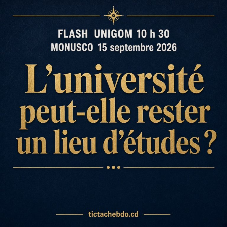 Goma : lecture du mémorandum étudiant à l’UNIGOM à 10 h 30, puis dépôt à la MONUSCO