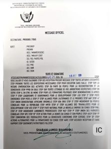 Coup de tonnerre à Kinshasa : le pouvoir suspend les activités du PPRD et de douze partis d’opposition
