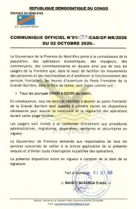 Goma et Bukavu : la Grande Barrière ouverte jusqu’à 2 h, Ruzizi 1 jusqu’à minuit