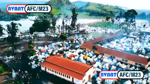 Camp de déplacés de Kanyaruchinya tel qu’il était, vue aérienne